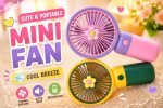 Rechargeable Mini Usb Fan With Cute Flower Design