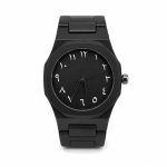 Aura Men’s Matte Black Analog Watch With Arabic Numerals - Image 2